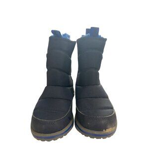 L.L.Bean Kids Size 11 Navy Faux Fur Lining  Primaloft Insulation Winter Boots